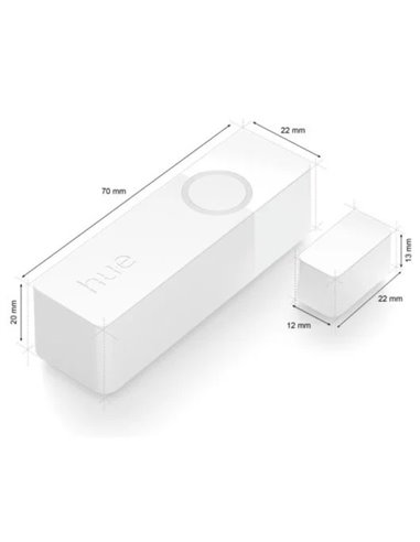 Philips Hue Secure Sensor de Contacto Inteligente para Puertas y Ventanas Pack 2 unidades Blanco