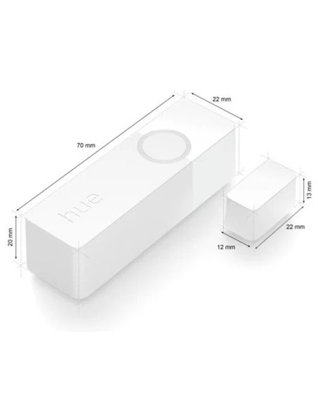 Philips Hue Secure Sensor de Contacto Inteligente para Puertas y Ventanas Pack 2 unidades Blanco