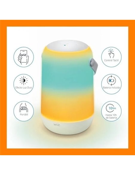 WiZ Lámpara Móvil Portátil WiFi 13.5W Blanca
