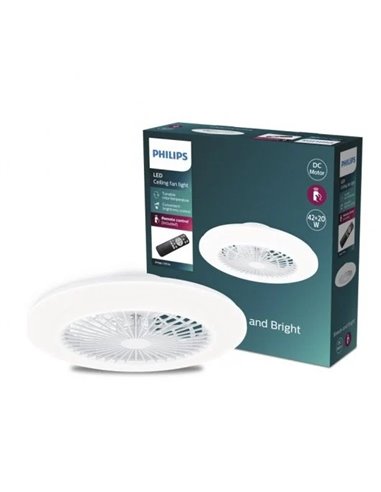 Philips Lighting Ventilador de Techo Amigo con Luz Led y Mando Blanco