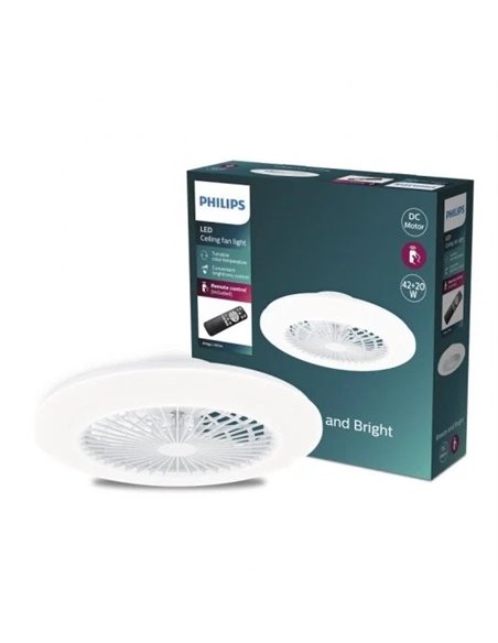 Philips Lighting Ventilador de Techo Amigo con Luz Led y Mando Blanco