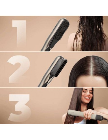 Cecotec RitualCare Air Lisse 2in1 Black Secador Plancha de Pelo con Aire con 2 Cabezales