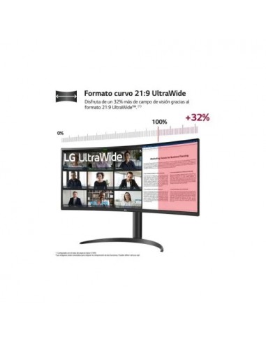 LG 34WR55QK-B 34" LED VA UltraWide QHD 100Hz Curva USB-C Monitor