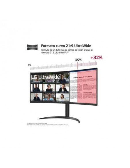 LG 34WR55QK-B 34" LED VA UltraWide QHD 100Hz Curva USB-C Monitor
