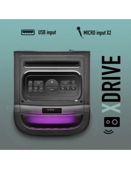 NGS Wild Space 2 Altavoz DJ Portátil Inalámbrico BT/USB/AUX IN 400W RMS Negro