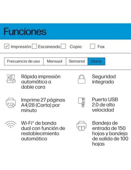HP LaserJet SFP M207dw WiFi Dúplex Impresora Láser Monocromo A4