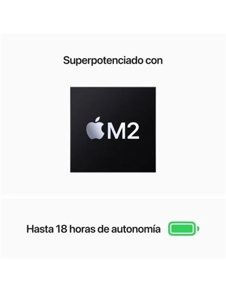 Apple MacBook Air Apple M2 8 Núcleos/ 16GB/ 256GB SSD/ GPU 8 Núcleos/ 13.6" Gris Espacial