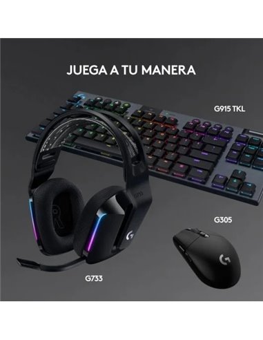 Logitech G733 Lightspeed RGB Auriculares con Micrófono Inalámbricos Gaming Negros
