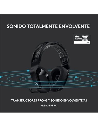Logitech G733 Lightspeed RGB Auriculares con Micrófono Inalámbricos Gaming Negros