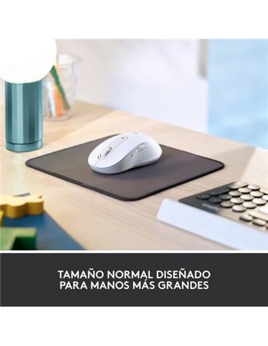Logitech Signature M650 L Ratón Óptico Inalámbrico 2000DPI Blanco