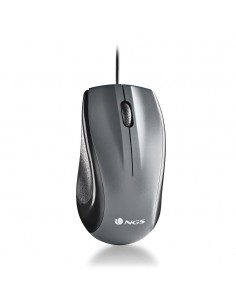 NGS Musk Ratón USB 1200DPI Láser 3 Botones Negro