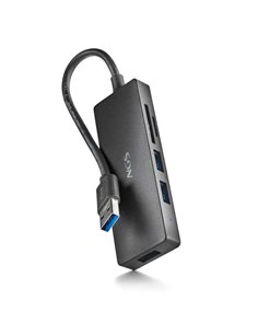NGS IHUB READER HUB USB-A 3.2 5000Mbit/s a 3x USB 3.0 / SD / MicroSD Negro