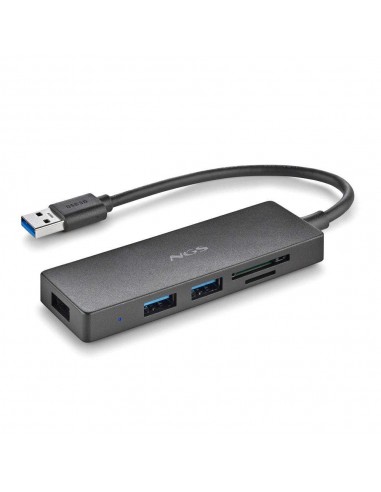 NGS IHUB READER HUB USB-A 3.2 5000Mbit/s a 3x USB 3.0 / SD / MicroSD Negro