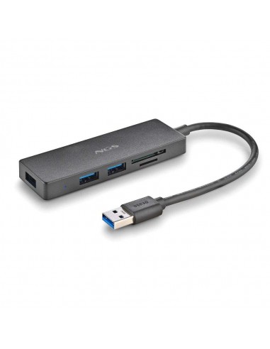 NGS IHUB READER HUB USB-A 3.2 5000Mbit/s a 3x USB 3.0 / SD / MicroSD Negro