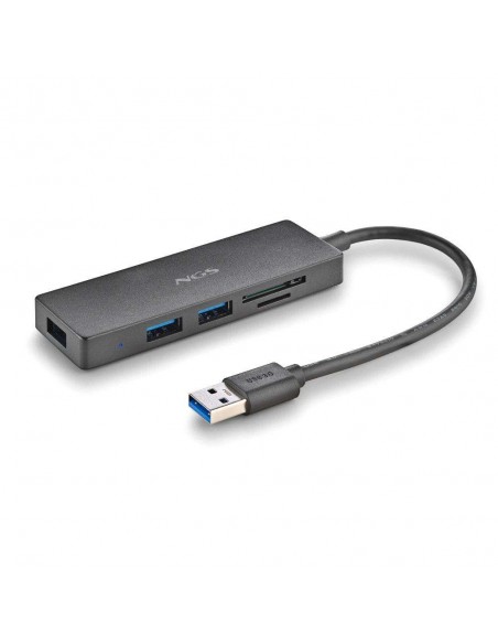 NGS IHUB READER HUB USB-A 3.2 5000Mbit/s a 3x USB 3.0 / SD / MicroSD Negro
