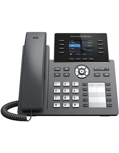 Grandstream GRP2634 Teléfono IP 8 Línea, 4 Cuentas SIP, WiFi dual, 2xGb, PoE, Color, Bluetooth, 24xBLF