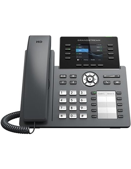Grandstream GRP2634 Teléfono IP 8 Línea, 4 Cuentas SIP, WiFi dual, 2xGb, PoE, Color, Bluetooth, 24xBLF