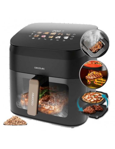 Cecotec Cecofry&Grill Smokin' 8500 Freidora de Aire 8.5L con Doble Grill y Ahumador 2200W