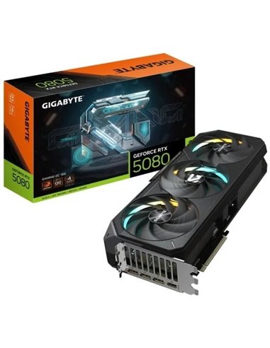Gigabyte GeForce RTX 5080 GAMING OC 16GB GDDR7 Reflex 2 RTX AI DLSS4 Tarjeta Gráfica