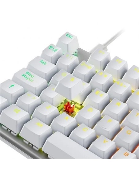 Newskill Serike V2 TKL Teclado Gaming Mecánico RGB Blanco NewSwitch Red