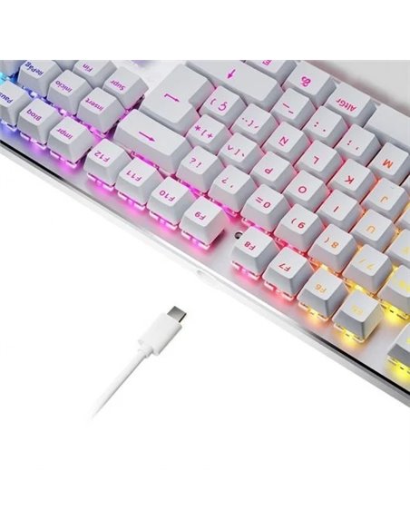 Newskill Serike V2 Teclado Gaming Gaming RGB Blanco NewSwitch Red