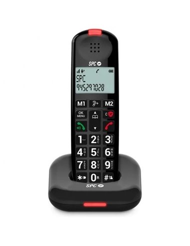 SPC Comfort Kairo Teléfono Fijo Inalámbrico Teclas Grandes para Personas Mayores Negro
