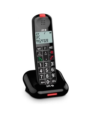 SPC Comfort Kairo Teléfono Fijo Inalámbrico Teclas Grandes para Personas Mayores Negro