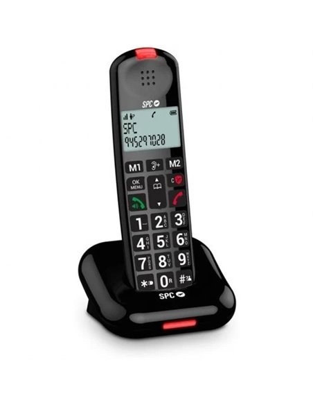SPC Comfort Kairo Teléfono Fijo Inalámbrico Teclas Grandes para Personas Mayores Negro