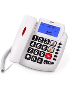 SPC Comfort Volume 2 Teléfono Sobremesa con Teclas Grandes para Personas Mayores Blanco