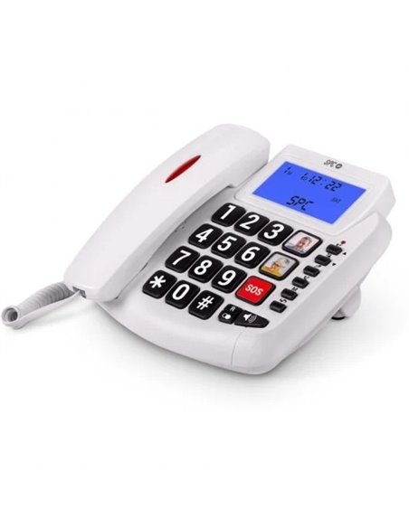 SPC Comfort Volume 2 Teléfono Sobremesa con Teclas Grandes para Personas Mayores Blanco