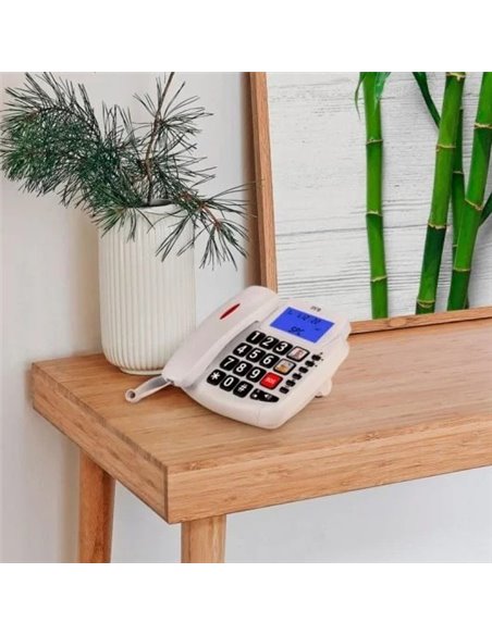 SPC Comfort Volume 2 Teléfono Sobremesa con Teclas Grandes para Personas Mayores Blanco