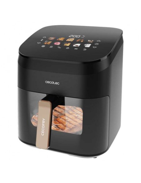 Cecotec Cecofry&Grill Smokin' 6500 Freidora de Aire con Doble grill y Ahumador 6.5L 2200W