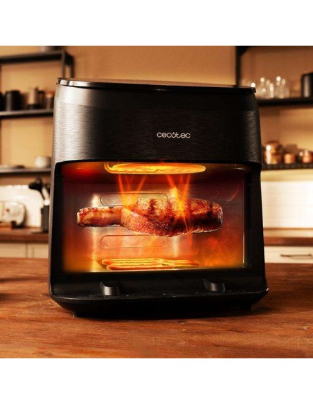 Cecotec Cecofry&Grill Smokin' 6500 Freidora de Aire con Doble grill y Ahumador 6.5L 2200W