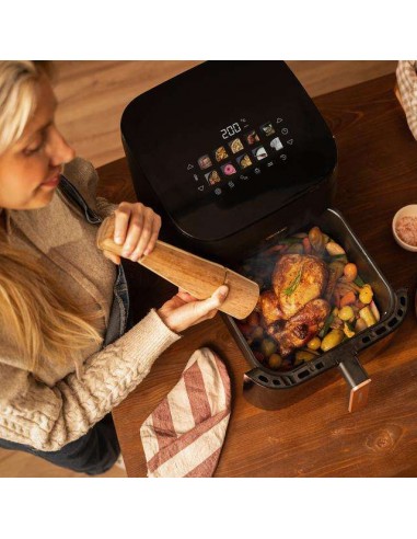 Cecotec Cecofry&Grill Smokin' 6500 Freidora de Aire con Doble grill y Ahumador 6.5L 2200W