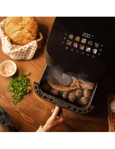 Cecotec Cecofry&Grill Smokin' 6500 Freidora de Aire con Doble grill y Ahumador 6.5L 2200W