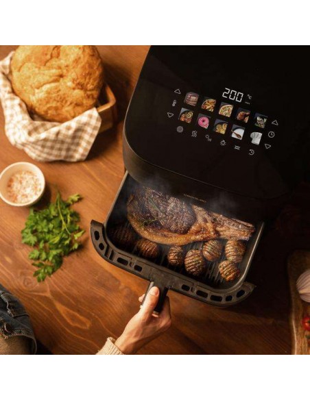 Cecotec Cecofry&Grill Smokin' 6500 Freidora de Aire con Doble grill y Ahumador 6.5L 2200W