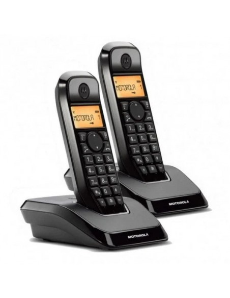 Motorola S1202 Duo Pack 2 Teléfonos Inalámbricos Negros