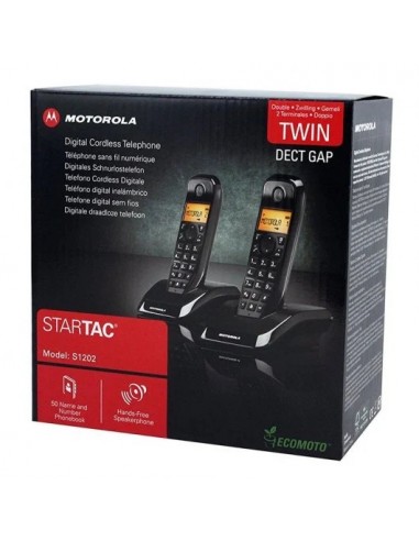 Motorola S1202 Duo Pack 2 Teléfonos Inalámbricos Negros