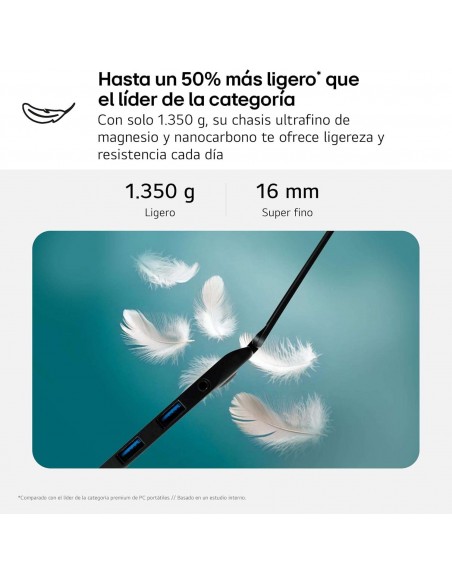LG Gram 17Z90T Intel Core Ultra 7-255H/ 32GB/ 2TB SSD/ 17" W11 Portátil