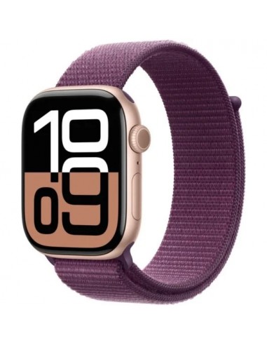 Apple Watch Series 10 GPS 46mm Caja Aluminio Oro Rosa con Correa Loop Deportiva Ciruela