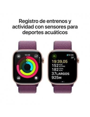 Apple Watch Series 10 GPS 46mm Caja Aluminio Oro Rosa con Correa Loop Deportiva Ciruela