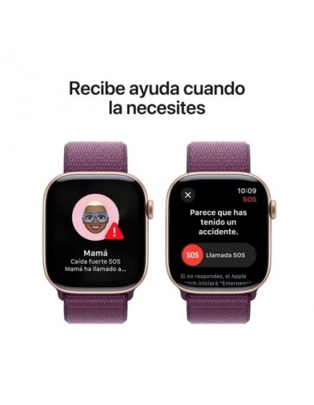 Apple Watch Series 10 GPS 46mm Caja Aluminio Oro Rosa con Correa Loop Deportiva Ciruela