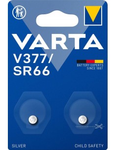 Varta V377/SR66 1.55V Pila de Botón Pack 2 unidades