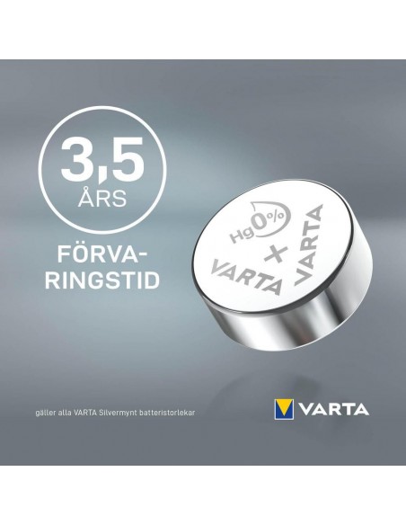 Varta V377/SR66 1.55V Pila de Botón Pack 2 unidades