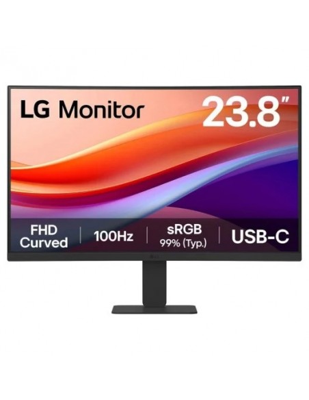 LG 24U421A-B 23.8" VA FullHD 100Hz HDR10 Monitor Curvo