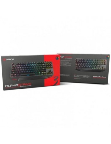 Ozone Alpha Strike Teclado Mecánico Gaming TKL Retroiluminado Switch Outemu Red