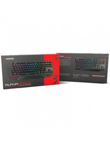 Ozone Alpha Strike Teclado Mecánico Gaming TKL Retroiluminado Switch Outemu Red