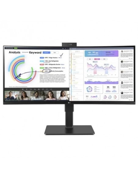LG UltraWide 34BQ77QC-B 34" LED IPS WQHD USB-C Curva Monitor