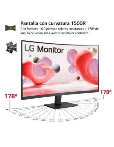 LG 32MR50C-B 31.5" LED FullHD 100Hz FreeSync Monitor Curvo