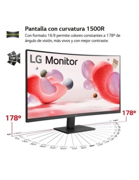 LG 32MR50C-B 31.5" LED FullHD 100Hz FreeSync Monitor Curvo